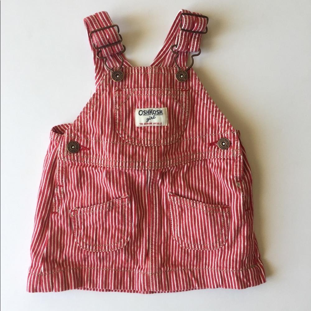 Osh Kosh 6 mo girls denim skirt overall